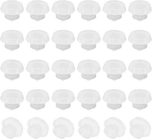 PATIKIL 4.5mm Diameter Silicone Round Snap, 40 Pcs in Type Locking Furniture Hole Plug Button Flat Head Protective Cover Fit for 4-4.5mm Hole for ...