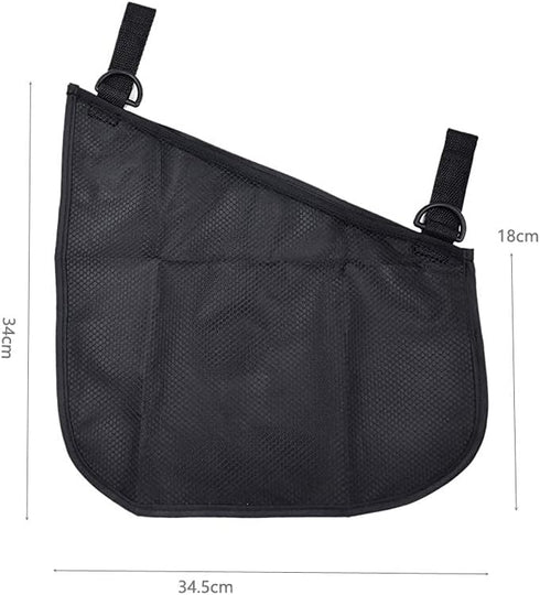 2 Pack Portable Side Sling Stroller Cargo Net ,Non-Slip and Adjustable Straps Storage Mesh Bag ,Food Storage ,Friut Storage Bag for Baby Stroller ...