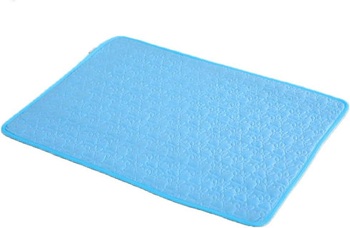 Dog Cooling Mat, Soft Machine Washable Comfortable Silk for Dogs Cats Bed Cooling Pad, Keep Cool and Comfortable Summer Pet Supplies (L-27.55" x 2...