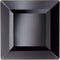 Party Essentials Party Supplies Disposable Classic Square Plastic Plates for Wedding/All Occasions, 6.5", 70-Count, Black...