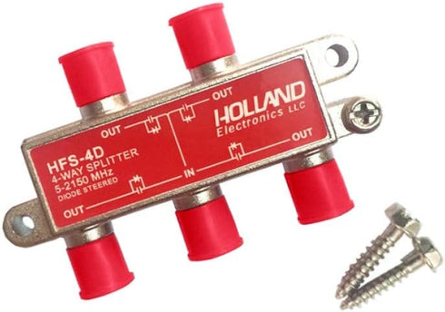 4-Way HD RF Cable TV 2150 Mhz Splitter...