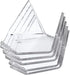 Hipiwe 5 Packs Acrylic Triangle Display Holder - Display Easel Stands for Geodes Rock Mineral Agate Fossil Coral, Clear Plastic Display Stands for...