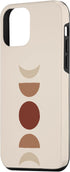 iPhone 12 mini Phases of Moon Boho Beige Rust Red Burnt Orange Case...