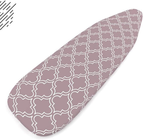 Encasa Ironing Board Covers (57"x22") Drawstring Tightening with Thick 3 mm Felt Padding, Easy Fit, Scorch Resistant, Printed - Mauve Tiles...