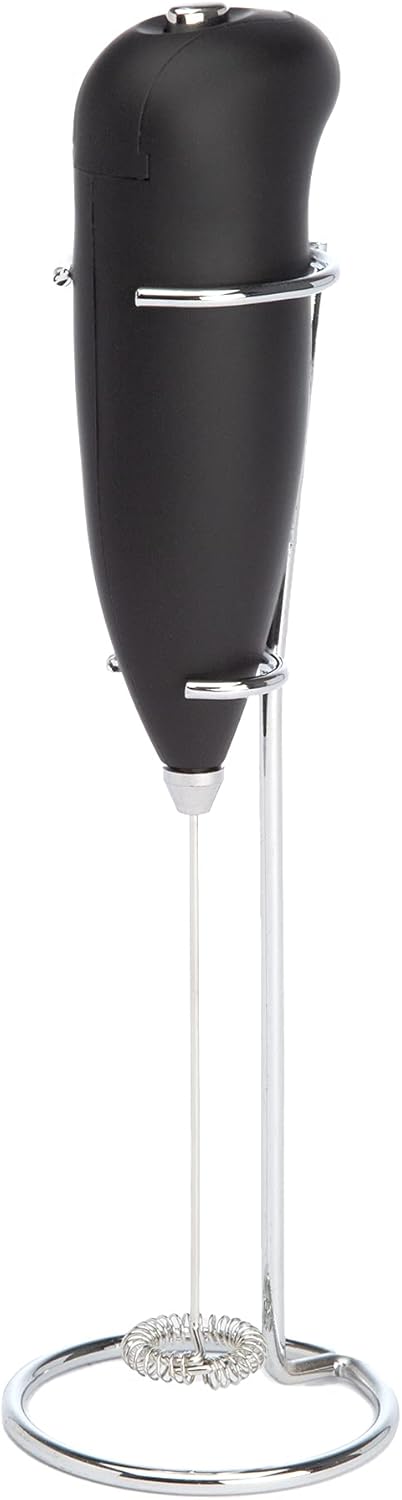 Primula Milk Frother With Stand, Handheld Whisk, Drink Foamer, Mini Blender Mixer For Coffee, Frappe, Bulletproof, Matcha, Espresso. Battery Opera...