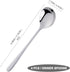 4-Piece Round Stainless Steel Bouillon Spoons Soup Spoons, Stainless Steel Large Round Spoons, Heavy-Weight Round Deep Bowl Spoon Set, Dinner Meta...