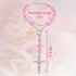 2PCS Car Mirror Decor Hanging Ornament?Pink Rosary Pendant?Catholic Car Rosary, GirlyCar Decor Accessories ?Rose?...