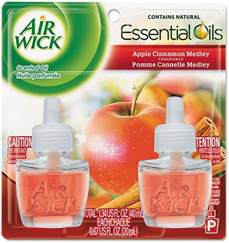 Air Wick Scented Oil Twin Refill Apple Cinnamon Medley (2X.67) Oz....