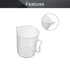 Othmro Measuring Cup 1000ml pp Plastic Graduated Beaker Clear with Handle for Lab Kitchen Liquids 1pcs...