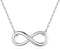 Rhodium Plated 925 Sterling Silver Infinity Necklaces for Women, 18 Inch...