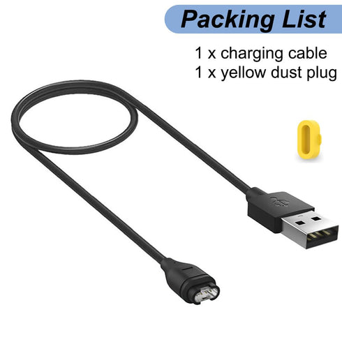 Charger for Garmin Fenix 7 7X 7S, Fenix 6 6X 6S Pro, Fenix 5 5X 5S, Replacement USB Charging Cable with Yellow Charger Port Dust Plug Protector fo...