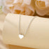 Simple Choker Heart Pendant Necklace for women (silver)...