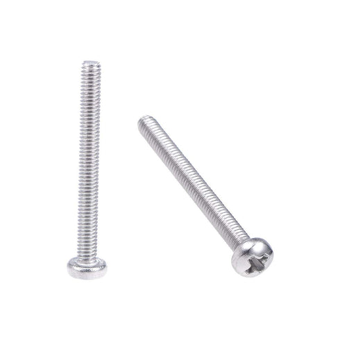 uxcell M2.5x25mm Machine Screws Pan Phillips Cross Head Screw 304 Stainless Steel Fasteners Bolts 30Pcs...