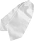 Dan Smith Self Ascot Scarf For Party White Silk Blend Plain Self Ascot Cravat Tie Pocket-Square Cufflinks Set 46" Clip-On Famliy Shirt C.C.AQ.AA.0...