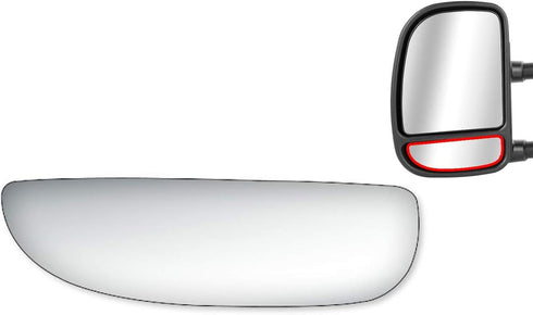 WLLW Mirror Glass Replacement for Ford E150/250/350/F250/F350/F450 Driver Side -Lower Convex...