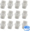 12PCS 3/4 Inch PVC Pipe Fitting Hex Nipple G3/4 Male X G3/4 Male Coupling Adaptor of Thread Plumbing PIPE Connection HE023-3/4...