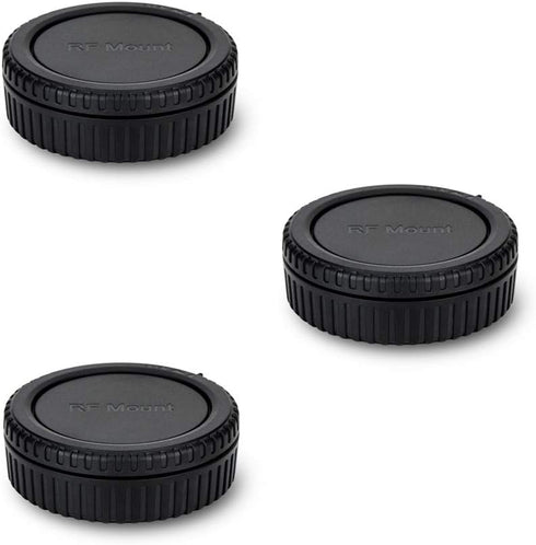 Camera Rear Lens Cap & Body Cap Cover for Canon RF Mount Mirrorless Camera EOS R8 R50 R10 R7 R3 R5C R6 Mark II R6 R5 R RP Replace RF Rear Lens Cap...