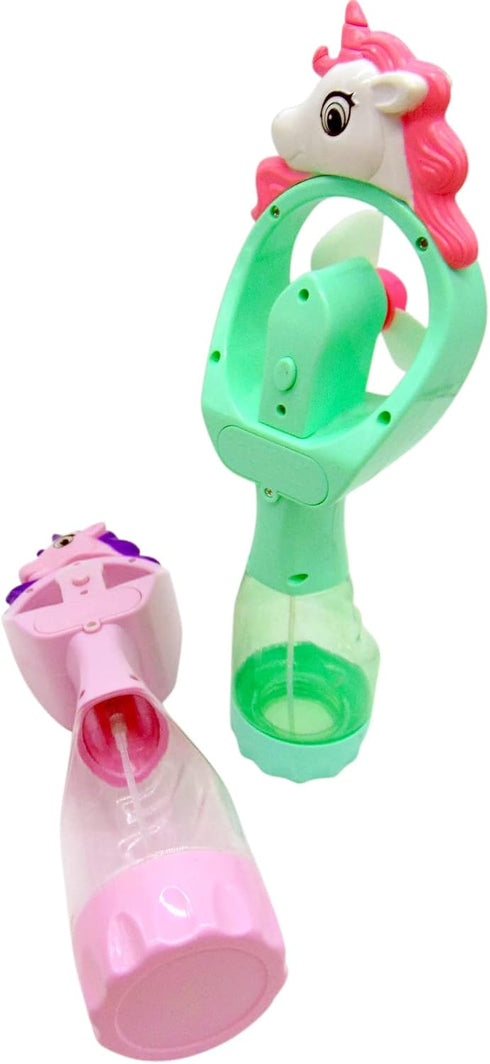 Unicorn Misting Spray Bottle Fan Kids Personal Cooling Mist Portable Handheld Humidifier Powered Fans with Mist for Girls, Set of 2...