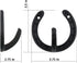 Coat Hook Hat Horse Hook Vintage Wrought Iron Wall Mounted Screws Included Wall Hook (Horseshoe)...