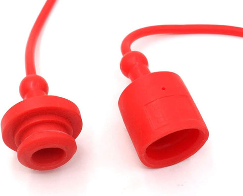 Hydraulic Coupler Dust Cap Plug Set 1/2 ISO-B,CEKER Hydraulic Dust Covers Male Female Quick Connects Fittings,Red Cap with Retention Ring Keeps Ca...