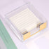 Clear Acrylic Body Bright Yellow Gold Tone Sticky Memo Pad Holder N Pen Holder Set for Office School Home Desk Organizer Supplies...
