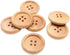 30pcs 25mm (1 inch) Wood Buttons Large Natural Wooden Buttons for Sewing Sweater Crafts Bulk...