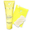 Gentle Exfoliating Scrub for Face & Body by ParadiseGal - Korean Skincare Set with Coconut & Glycolic Acid Jelly Scrub + Konjac Sponge & Bag - Ide...