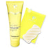 Gentle Exfoliating Scrub for Face & Body by ParadiseGal - Korean Skincare Set with Coconut & Glycolic Acid Jelly Scrub + Konjac Sponge & Bag - Ide...