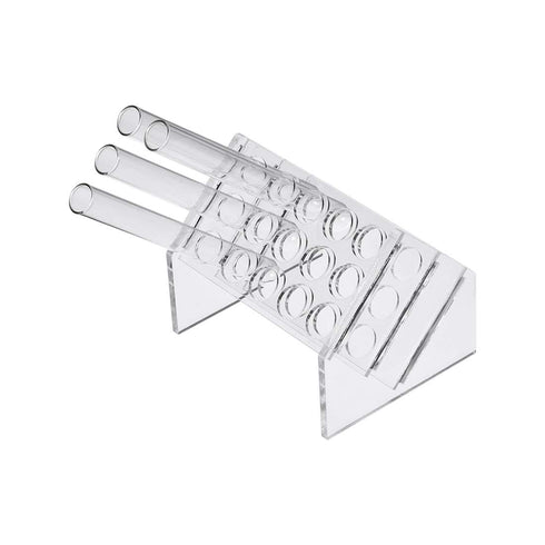 uxcell Slant Rack Acrylic Test Tube Holder 15 Wells for 10ml/15ml Centrifuge Tubes Clear...