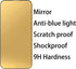 2 PCS Anti-Blue Tempered Glass Mirror Screen Protector Film Suit for iPhone 14 Pro Max, 6.7 inch 9H Hardness Anti-scratch Full Covered (Gold)...