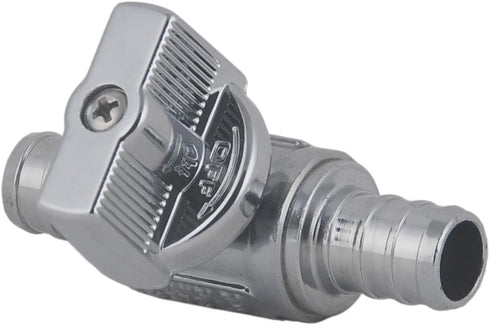 PEX Straight Stop Valve, 1/2-in x 1/2-in PEX 1/4 Quarter Turn LF Brass Chrome Plated Shut off Valve for Faucet or Toilet Installation (2-Pack)...