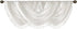 Madison Park Elena Waterfall Embellished Rod Pocket Valance , Faux Silk Valances for Window , 38X46" , White...