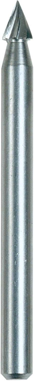 Dremel 118 Rotary Tool Accessory Carving Bit- Perfect for Wood, Plastic, Linoleum, and Soft Metals, Gray, 1/8 in...