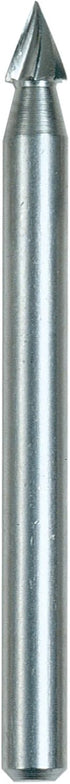 Dremel 118 Rotary Tool Accessory Carving Bit- Perfect for Wood, Plastic, Linoleum, and Soft Metals, Gray, 1/8 in...