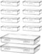 10 Pack Rectangular Plastic Storage Containers Box?Bead Organizers Box and Organizer Transparent Boxes with Hinged Lid for Storage of Small Items,...