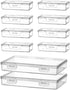 10 Pack Rectangular Plastic Storage Containers Box?Bead Organizers Box and Organizer Transparent Boxes with Hinged Lid for Storage of Small Items,...
