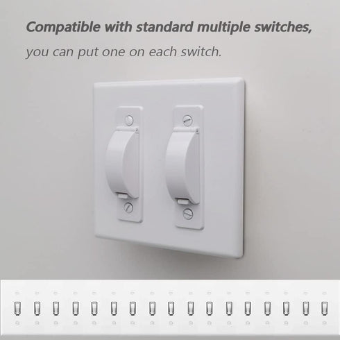 Wall Switch Guard, ILIVABLE Childproof Light Switch Plate Covers Protects Your Circuits from being Accidentally Turned On or Off by Children and A...
