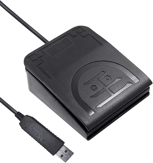 Upgraded USB Single Foot Pedal One Key Program Computer Keyboard with Five Custom Functions, Photoelectric Switch...