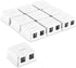 NavePoint Keystone Jack Surface-Mount Box 2-Port White, 10-Pack...