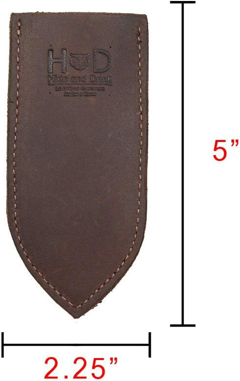 Hide & Drink, Cast Iron Hot Handle Cover (Small), Skillet Panhandle Grips, Frying Pan, Heat Protection, Kitchen Essentials, Full Grain Leather, Ha...