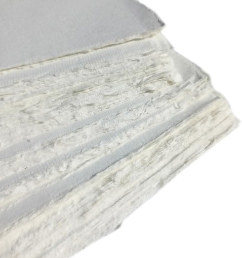 Deckle Edge Paper Loose Leaf Sheets for Writing Calligraphy, Printing, Scrapbook Crafts, Map, Certificate, Invitation 150 GSM Ivory White-501-5x7-...
