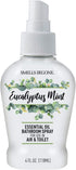 SMELLS BEGONE 4 oz Essential Oil Air Freshener Bathroom Spray - Eliminates Bathroom & Toilet Odors - Made with Essential Oils - Eucalyptus Mint Sc...