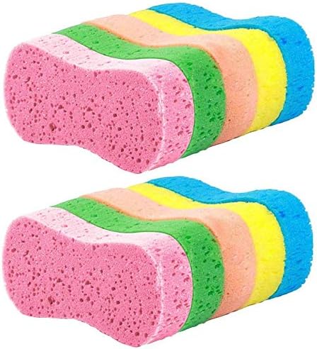Car Wash Sponges Kitchen Cleaning Sponges Scrubber (Random 10-Color Mix)...