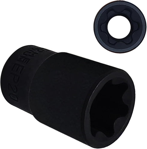 EP Socket EP20, 1/2” drive Female External E-Torx Plus Socket, High Deformation Prevention Puller Tool...
