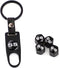 4Pcs Leakproof Tire Valve Stem Air Caps Covers Zinc Alloy and 1Pcs Wrench Keychain Combo Set for Chevy Silver Camaro SS Logo Decoration Accessorie...