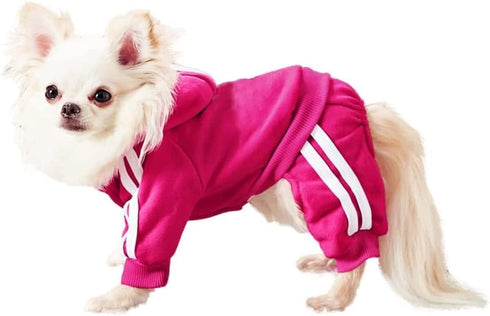 Small Puppy Dog Hoodie Dog Clothes Sweater 4 Legs Dog Jumpsuit Fleece Sweatshirt Dog Outfit Girl Dog Winter Clothes Cotton Puppy Hoodies for Small...