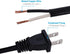 Replacement Power Cord Pigtail 18AWG 2 Prong 6FT Flat Shape 2 Wire Power Supply Cord Open End 110V Polarized Plug Black Cable 18 Gauge Open Wire 2...