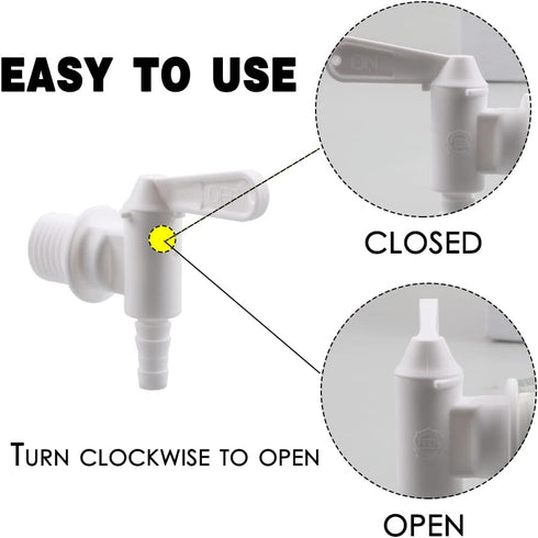 PERA 4 Pack Bottling Bucket Plastic Spigot, Replacement Spigot for Beer or Soda Homebrewing...
