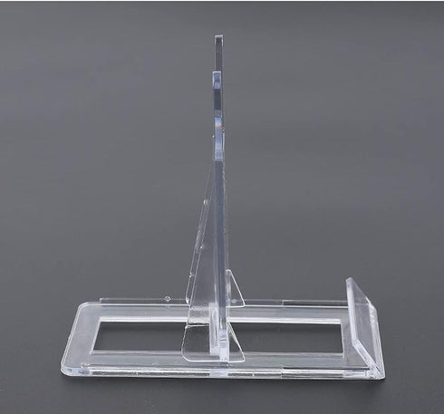 6pcs Plastic Adjustable Clear Display Stand Easel Picture Plate Display Stand Easel for Wall Mount, Display, Flat Plates, Photos, Place Cards Wedd...