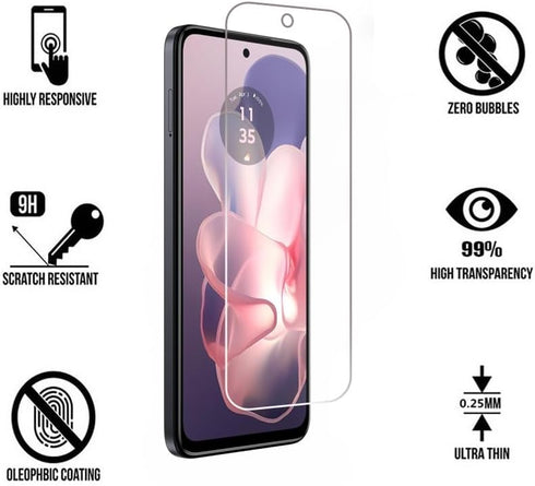 rlbmnyz[3-Pack Compatible with Moto G Power 5G 2024 screen protector Tempered Glass,9H Hardness, Anti-Scratch, Bubble Free, easy to install (Clear...